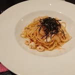 Angus House - 1907_Angus House Plaza Senayan_Pollack ＆ Cutti＠110,000Rp(たらこスパゲッティ)