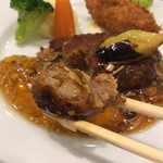 キッチン兆 - 和風ハンバーグ＆カニクリームコロッケ（税込 1,598円）評価＝◎