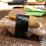 天寿し - タイラギとウニ