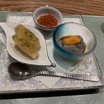 日本料理 とくを - 先付けにはいくらが。