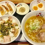 喜多方ラーメン坂内 - 満足Ｃ定食880円(税込)