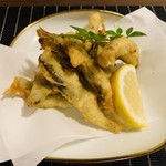 錦江湾 - 稚鮎の天ぷら。