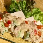 Avocado tuna mayo cold tofu