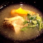 銀座 水野 - アワビと海老芋の大根おろしのすり流しアップJPG