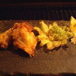 銀座 水野 - 河豚の唐揚とふきのとう