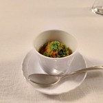 プリズマ - 利尻産生うにとカリフラワーのクレーマとトマトのジュレ