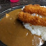 げんきカレー本日200円 - エビフライカレー