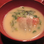 草喰 なかひがし - 2月【椀物】栃餅の白味噌仕立て