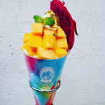 フルーツ＆ソフトクリーム チロル - 宮古島のキーツマンゴーパフェ￥１２００