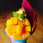 フルーツ＆ソフトクリーム チロル - 宮古島のキーツマンゴーパフェ￥１２００