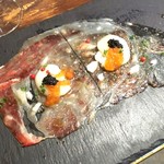 麺庵 小島流 - 最高級ふらの和牛に帆立、キャビア、いくらを添えて