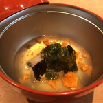 紀尾井町 三谷 - 鮑、うにのあんかけ
