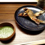 木山 - 鮎の塩焼き蓼酢ついてます。