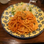 バクロ食堂 - モチモチ生麺パスタのアラビアータ(19-09)