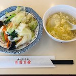 随園別館 - 八宝菜＆玉子スープ