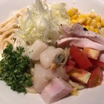 つけ麺一燈 - 貝出汁の冷やし和えつけそば