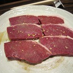 Yakiniku Ryouri Yasukichi - ハツ。これも、全然硬くなく、味わい最高です。