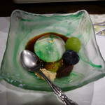 柳家錦 - デザート(柳のしずく)：水信玄餅のアレンジ 