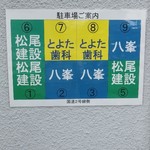 Okonomiyaki Happou - 駐車場案内図