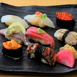 【使用野生魚類】講究新鮮度的握壽司