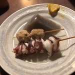 おかめ - たこ、つくね、こんにゃく