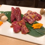 RICO IBERICO KOBE イベリコ豚と神戸牛のお店 - イベリコ豚の炭焼き（たれ焼…ハラミ、ツラミ、セセリ）
