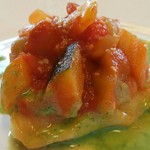 水越 - 白身魚のソテー　ラタトゥ―ユ添え