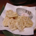 旬菜わさび - レンコンと天ぷら
