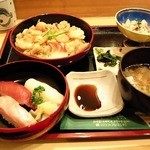 わたり あら浜 仙台店 - ほっき飯とにぎり鮨のセット