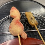 串カツ 一品 AI 堺筋本町店 - 紅ショウガ&牛肉串