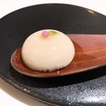 オマージュ - 雷おこし風ブランマンジェ アップ