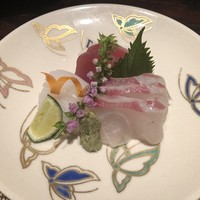 鮨うえの - 【造り】ひっさげ、鯛、白イカ
