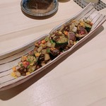 酒肴結 さかぐち - 阿波牛ステーキ きのこソース (6月訪問の時)