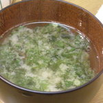 すし処　一代 - 青海苔の味噌汁