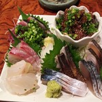 さば銀 - 鯖尽くし。今宵は、〆鯖が土佐清水産、その他が長崎産だそうです。
