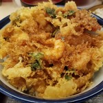 Tendon Tenya - かき揚げ・アップ。