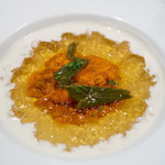 北島亭 - 2019.9 北海道産生ウニのコンソメゼリー寄せ カリフラワーのクリーム添え（単品価格 5,000円）