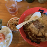 拉麺屋神楽 - 明太子ご飯のセット