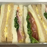 駅弁屋 - 野菜サンド、玉子サンド、ハムサンド