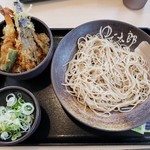 ゆで太郎 - ミニ海老天丼セット2019.08.24