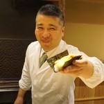 富小路 やま岸 - この笑顔にやられちゃうんすよ！
                                写真の焦点は勿論、山岸さん(笑)
                                速く食べたいので写真は一枚！！！