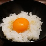 富小路 やま岸 - 二杯目は卵黄onlyのTKG♪