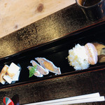 徳山鮓 - 鮒ずしサンドは締め加減が絶妙でした。