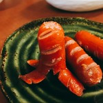 野方食堂 - 赤ウインナ炒め  230円