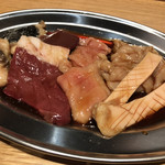 焼肉すどう - ミックス ホルモン （ヤン・レバー ・ハツ・ギャラ（ピッチ）・シマチョウ・センポコ）