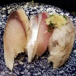 廻鮮寿司 すし松 - ひかりもの3種盛り