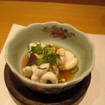 鮓 きずな - 白子と椎茸の醤油蒸し