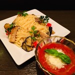 無国籍酒肴 Himeji - ９月限定「冷やもりトマトつけ麺パスタ」