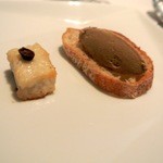 エノテカ・オルモ・デル・カウカソ - 鴨のフォアグラのパテ　メカジキのチーズソテー