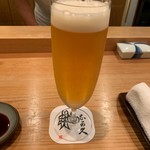 鮨 奈可久 星野 - ビール
